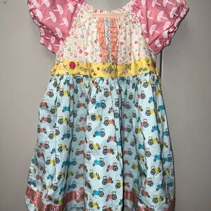 Matilda Jane Kids Dress - Pink, Yellow, Blue